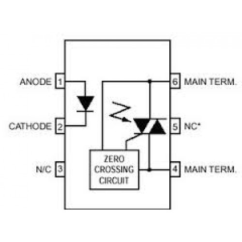 Zero crossing triac driver output opto coupler diagram